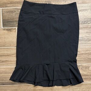 Express Black Pinstripe Pencil Skirt